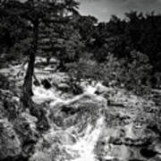 Edge Falls Boerne, Tx Bw Poster