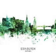 Edinburgh Scotland Skyline #82 Poster