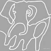 Elephant I Light Grey Poster