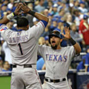 Elvis Andrus And Rougned Odor Poster