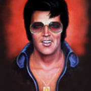 Elvis Wearing His Ep Glasses Poster