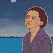 Environmental Prophet Rachel Carson -after The Artist Hiroshige Poster