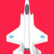 F-35 Stealth Jet Fighter - Crimson Poster