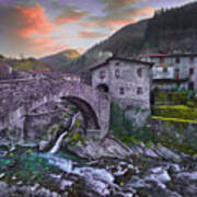 Fabbriche Di Vallico, The Bridge And The Creek Poster