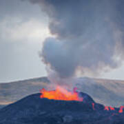 Fagradalsfjall Volcano Eruption, Iceland Poster