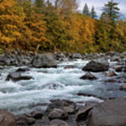 Fall On The Skykomish River Poster