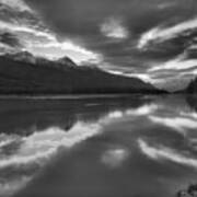 Fiery Skies Over Beauty Creek Black And White Poster