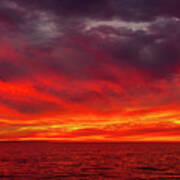 Fiery Sunset In Oceanside - January 10, 2022 Poster