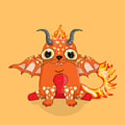 Fire Dragon Chibi Poster