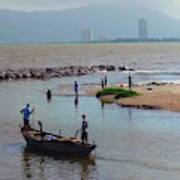 Fishermen Landscape Poster