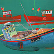Fishing Boats At Walberswick Poster