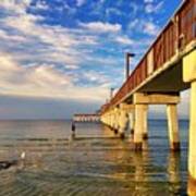 Fishing Pier Fort Myers Beach Poster