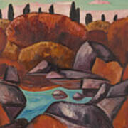 Flaming Pool By Marsden Hartley Poster