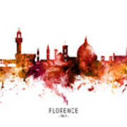 Florence Italy Skyline #15 Poster