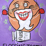 Flossing Tooth Poster