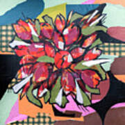 Flowers, Art Collage Poster