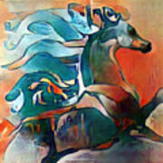 Flying Mane Horse 006 Poster