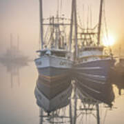 Foggy Bayou Sunrise, 4/7/21 Poster