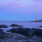 Fort Beach Sunset Marblehead Massachusetts Fort Sewall And Chandler Hovey Park Rocky Coast Poster