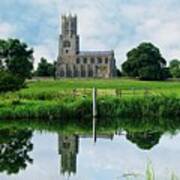 Fotheringhay Church And River Nene Northamptonshire Poster