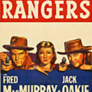 Fred Macmurray, Jack Oakie And Jean Parker In The Texas Rangers -1936-, Directed By King Vidor. Poster