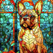 French Bulldog - Stained Glass Poster