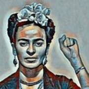Frida Kahlo Mug Shot Mugshot 2 Poster