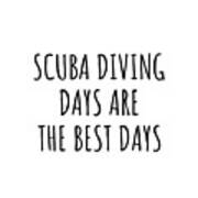 Funny Scuba Diving Days Are The Best Days Gift Idea For Hobby Lover Fan Quote Inspirational Gag Poster