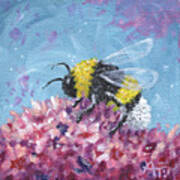 Fuzzy Bumblebee Poster