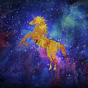 Galaxy Unicorn Poster