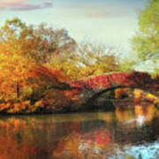 Gapstow Bridge In Autumn Ii Poster