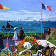Garden At Sainte Adresse By Claude Monet Poster