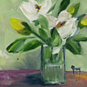 Gardenias In A Glass Poster