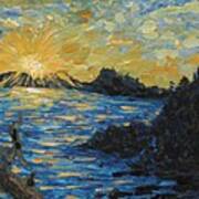 Georgian Bay Blue Sunset Poster