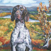 German Shorthaired Pointer Autumn Poster