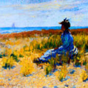 Girl Seated By The Sea 1893 Poster