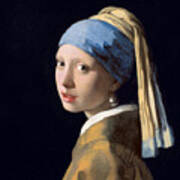 Girl With A Pearl Earring, Circa 1665 Poster