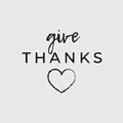 Give Thanks Gratitude Journal And Thanksgiving Decor Poster