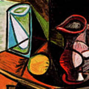 Glass And Pitcher By Pablo Picasso 1944 Poster
