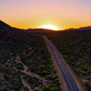 Golden Hour Arizona Sunset Pathway Poster