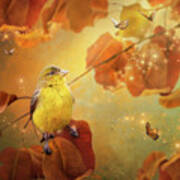Goldfinch Glow Poster