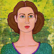 Green Eyed Woman Poster