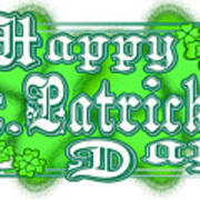 Green Happy St Patrick's Day March 17th Poster