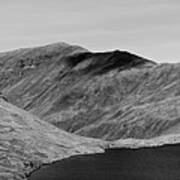 Grisedale Tarn Black And White Lake District Poster