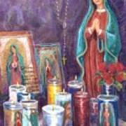 Guadalupe Y Las Velas Candles Poster