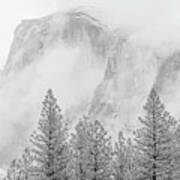 Half Dome Fogged In Poster