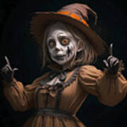 Halloween Costume Of Old Scarecrow, Halloween Poster