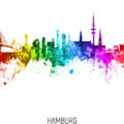 Hamburg Germany Skyline #15 Poster