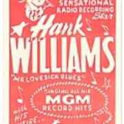 Hank Williams Vintage Grand Ole Opry Poster