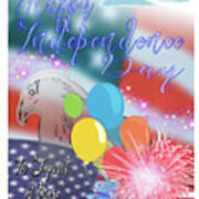 Happy Independence's Day 4th Of July Holiday Card Poster